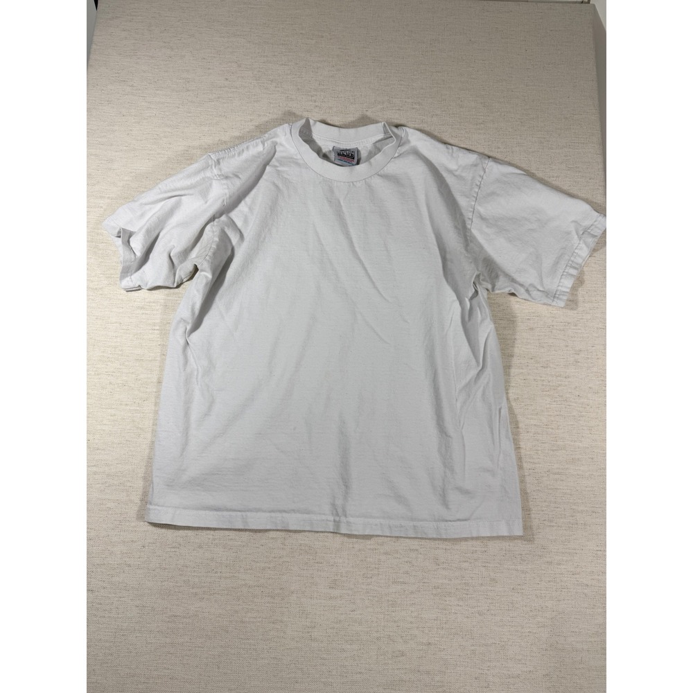 Pro Club T-Shirt Mens Large White Good Heavy Weight Cotton Short Sleeve Crewneck